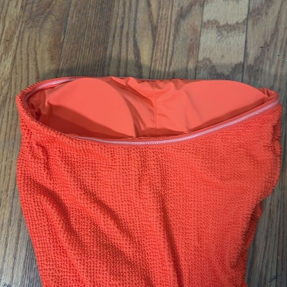 Andie Kauai One Piece Swimsuit textured Vermillion Orange size S NWT - Picture 6 of 7
